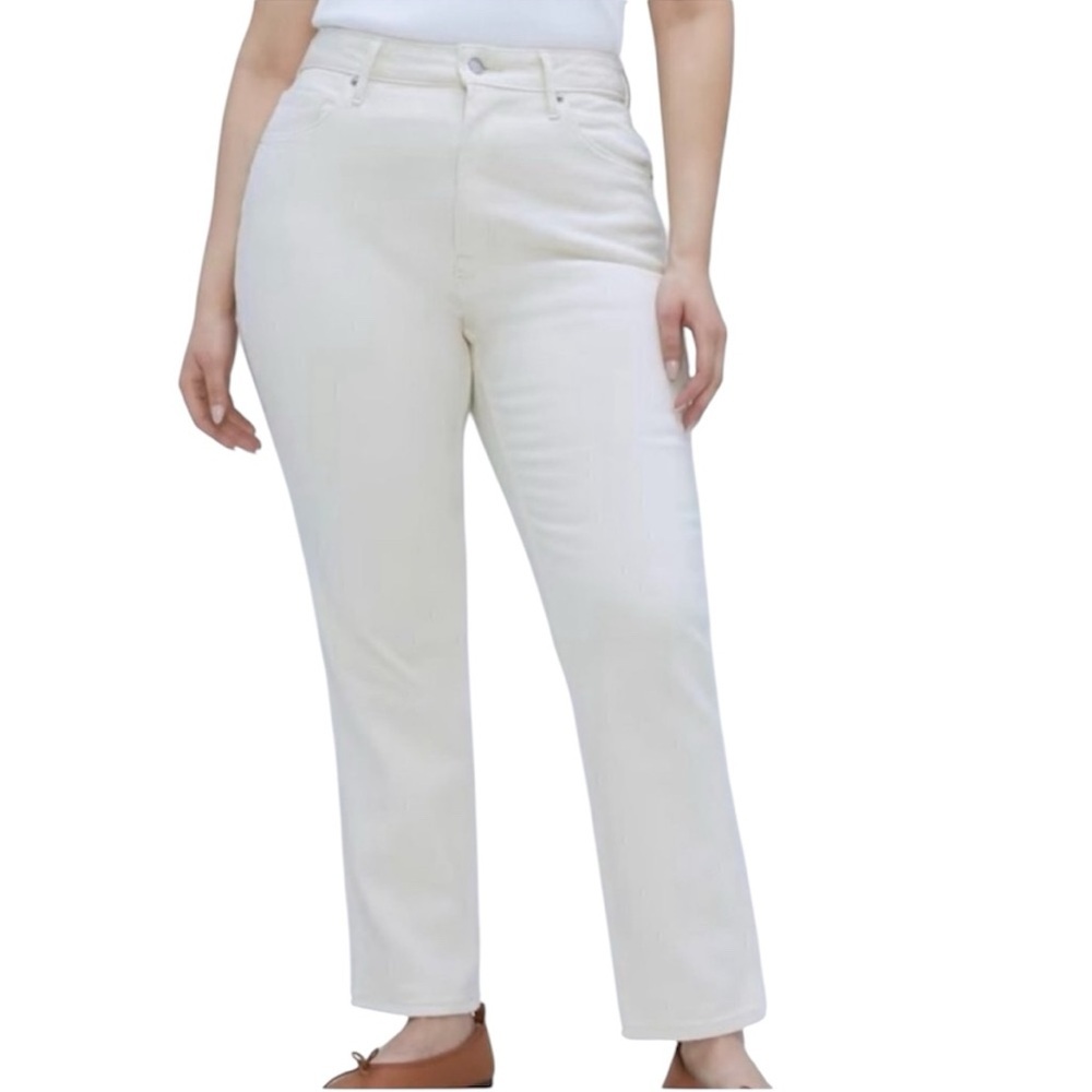 Everlane White Ankle-Length High-Rise Jeans